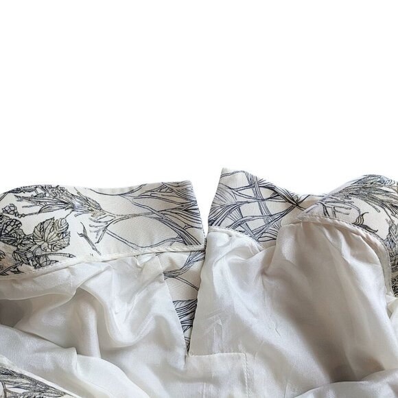 2013 HONOR NYC Garden Print Micro Sparkle Silk Midi Cocktail Dress RTW SS13 Sz 8 - Picture 7 of 8